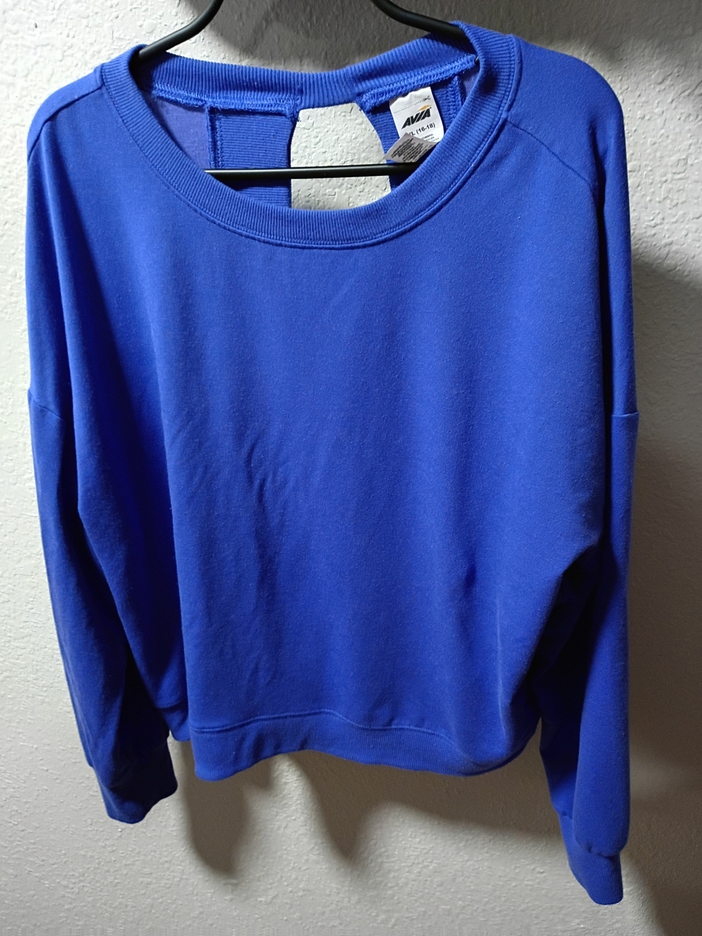 Avia Royal Blue Crewneck Pullover Sweatshirt Size XL 16-18